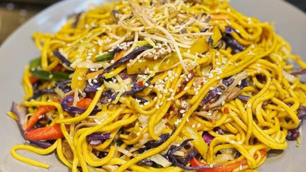 Chow Mein by chef Nouman Ali at Superlecious Mushroom Factory in Lahore's Gulberg