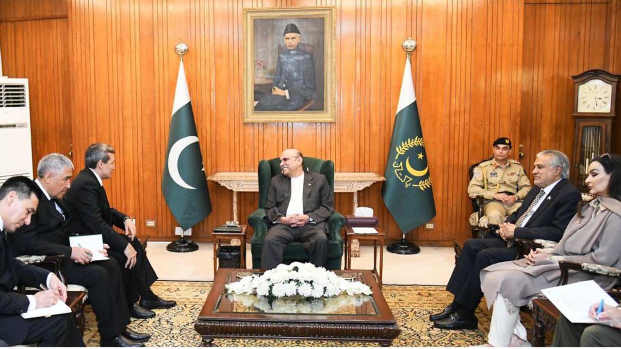 President Asif Ali Zardari calls for expanding bilateral ties with Turkmenistan.