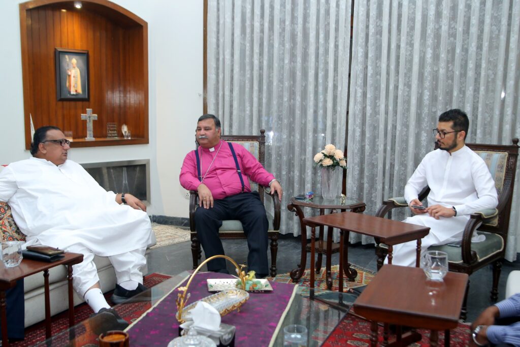 Rt. Rev. Nadeem Kamran (Bishop of Lahore) in conversation with